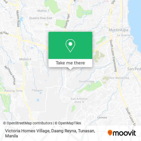 Victoria Homes Village, Daang Reyna, Tunasan map