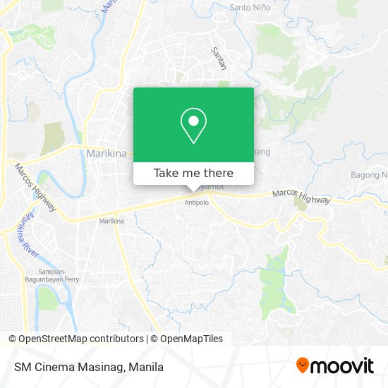 SM Cinema Masinag map