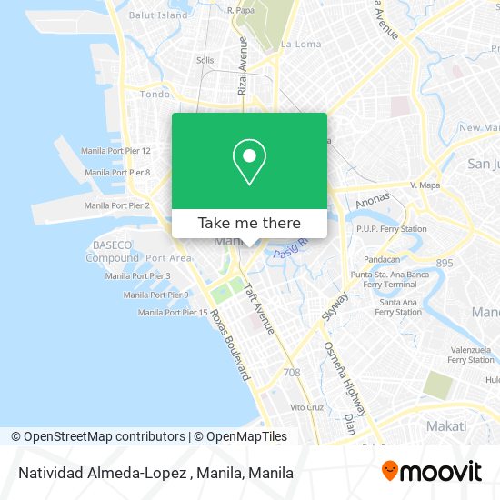 Natividad Almeda-Lopez , Manila map