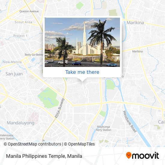 Manila Philippines Temple map