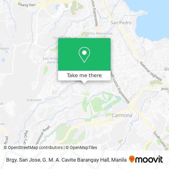 Brgy. San Jose, G. M. A. Cavite Barangay Hall map