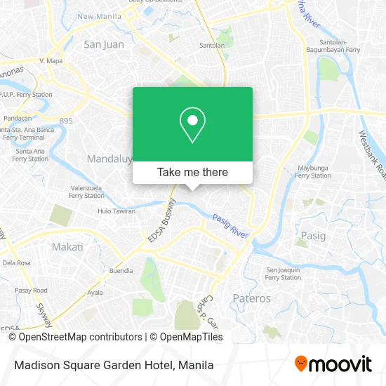 Madison Square Garden Hotel map