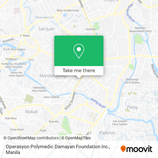 Operasyon Polymedic Damayan Foundation Inc. map