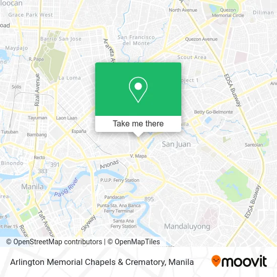 Arlington Memorial Chapels & Crematory map