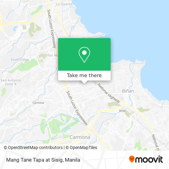 Mang Tane Tapa at Sisig map