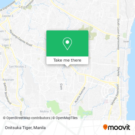 Onitsuka Tiger map