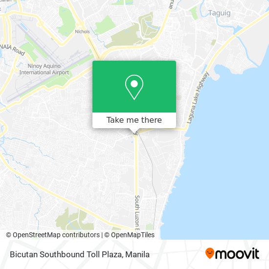 Bicutan Southbound Toll Plaza map
