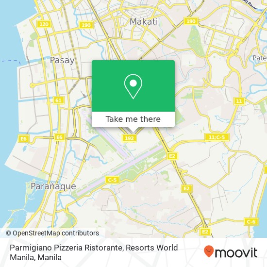 Parmigiano Pizzeria Ristorante, Resorts World Manila map