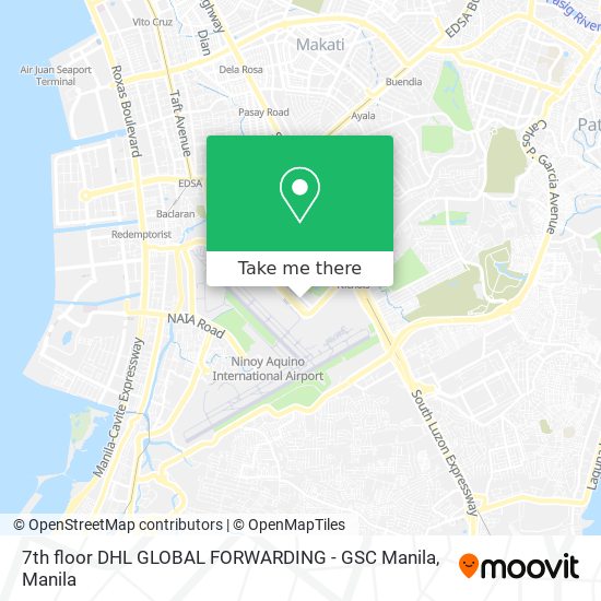 7th floor DHL GLOBAL FORWARDING - GSC Manila map