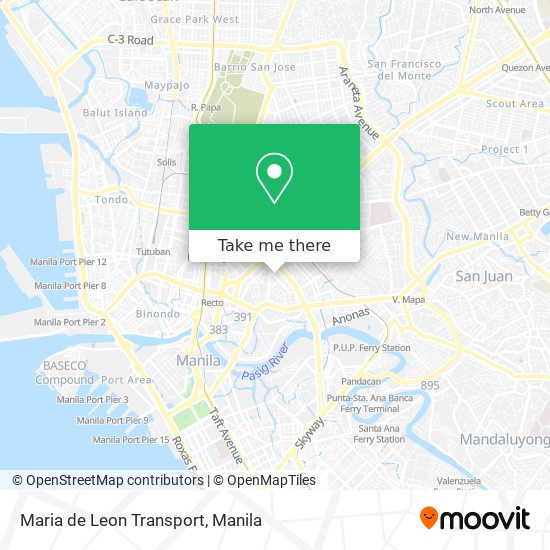 Maria de Leon Transport map