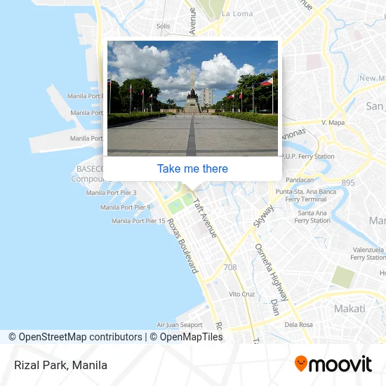 Rizal Park map