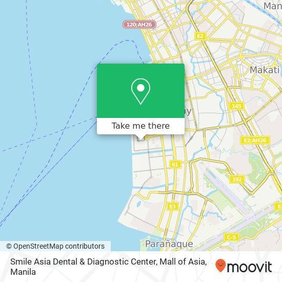 Smile Asia Dental & Diagnostic Center, Mall of Asia map