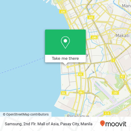 Samsung, 2nd Flr. Mall of Asia, Pasay City map