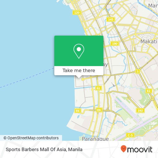 Sports Barbers Mall Of Asia map