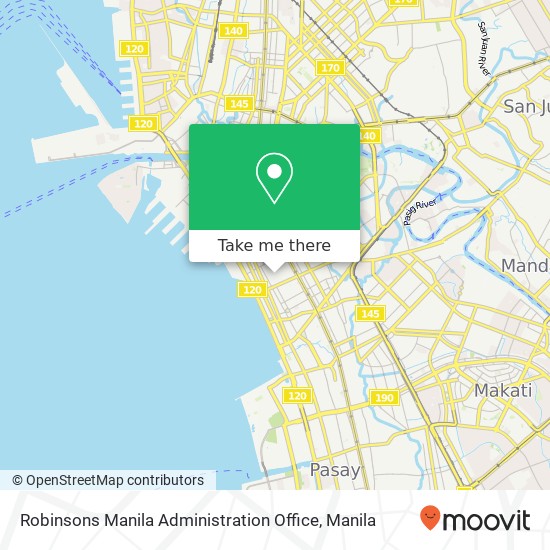 Robinsons Manila Administration Office map