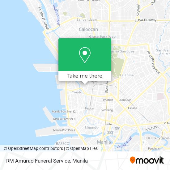 RM Amurao Funeral Service map