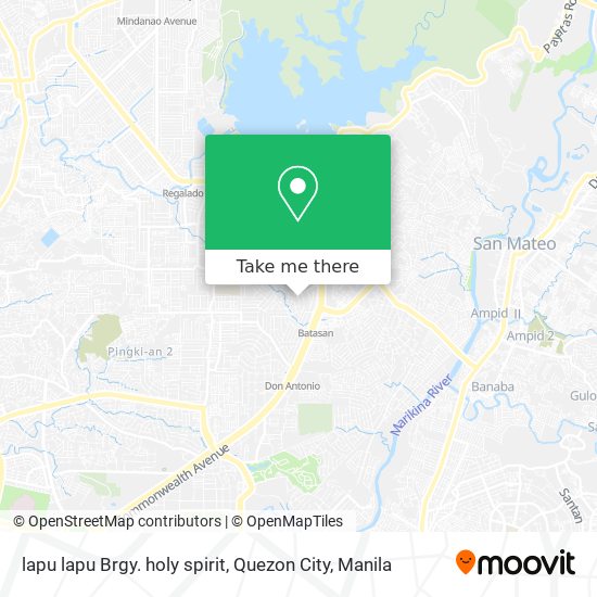 lapu lapu Brgy. holy spirit, Quezon City map