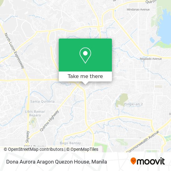 Dona Aurora Aragon Quezon House map