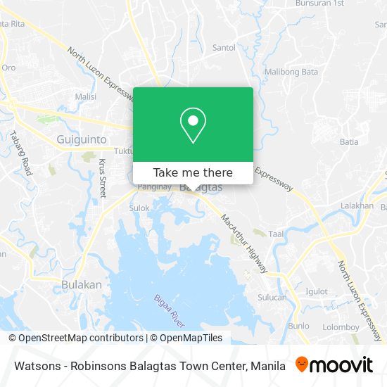 Watsons - Robinsons Balagtas Town Center map