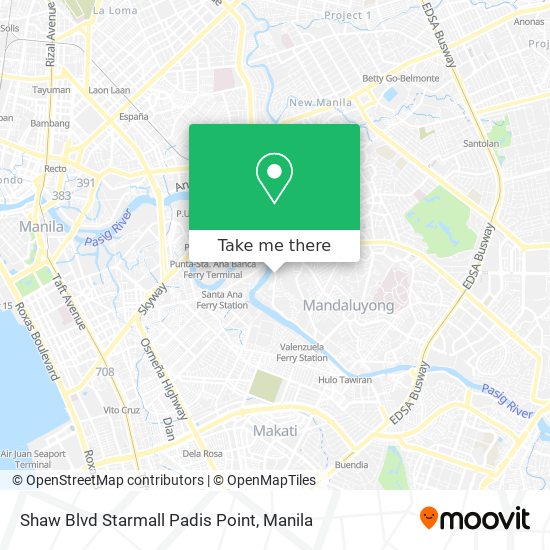 Shaw Blvd Starmall Padis Point map
