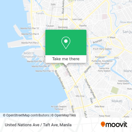 United Nations Ave / Taft Ave map