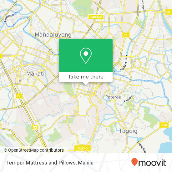 Tempur Mattress and Pillows map