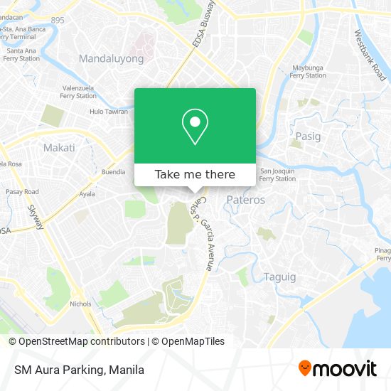 SM Aura Parking map