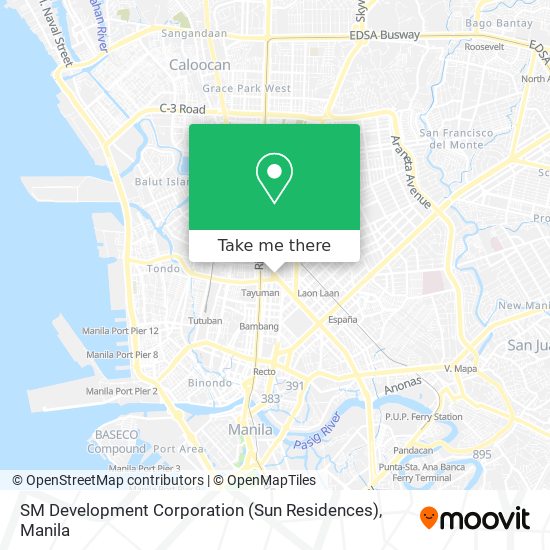 SM Development Corporation (Sun Residences) map
