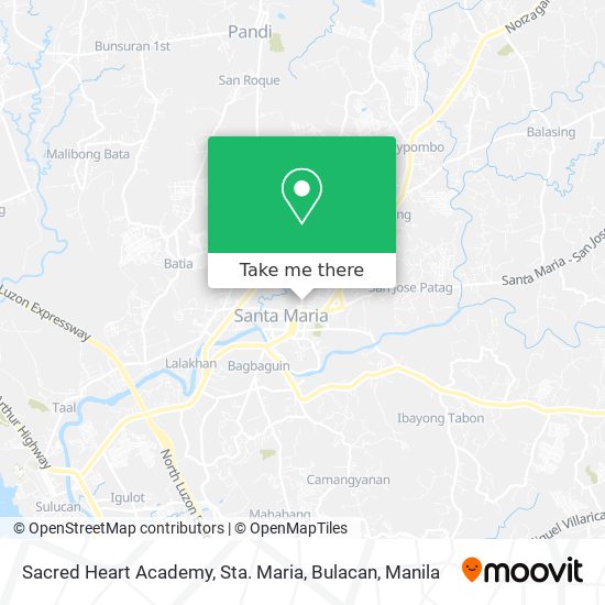 Sacred Heart Academy, Sta. Maria, Bulacan map