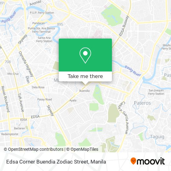 Edsa Corner Buendia Zodiac Street map