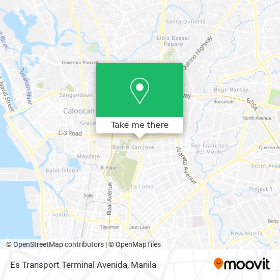 Es Transport Terminal Avenida map