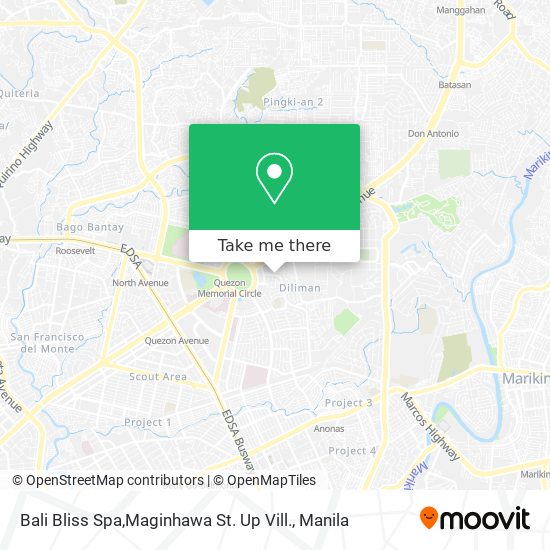 Bali Bliss Spa,Maginhawa St. Up Vill. map