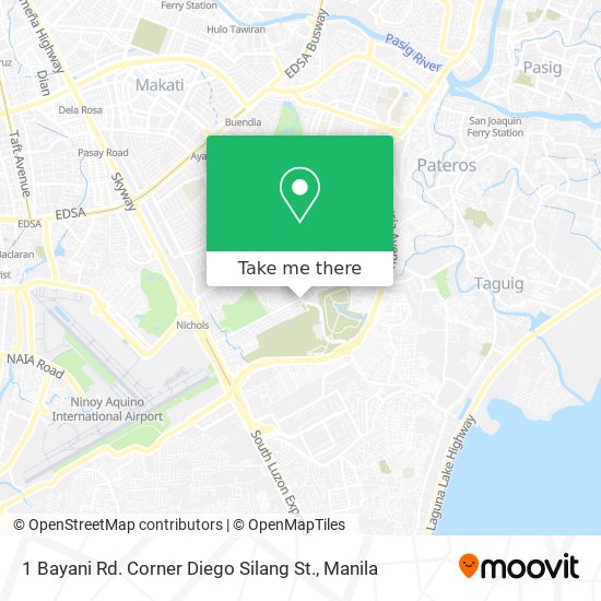 1 Bayani Rd. Corner Diego Silang St. map