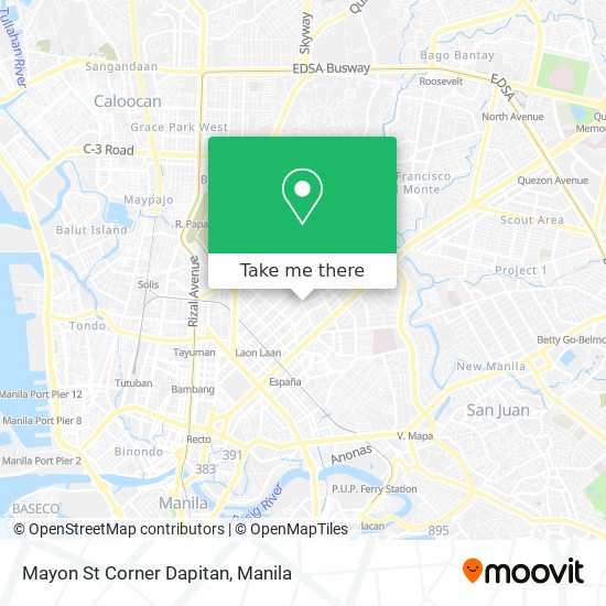 Mayon St Corner Dapitan map