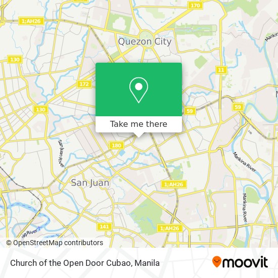 Church of the Open Door Cubao map