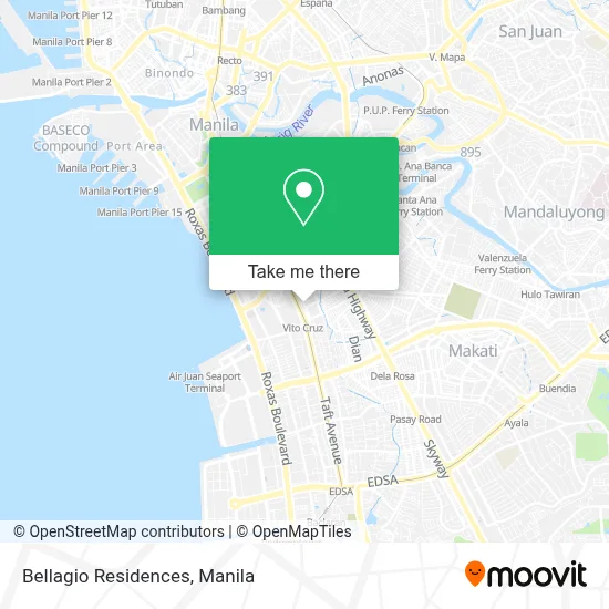 Bellagio Residences map