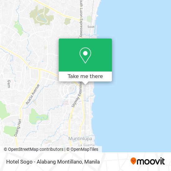 Hotel Sogo - Alabang Montillano map