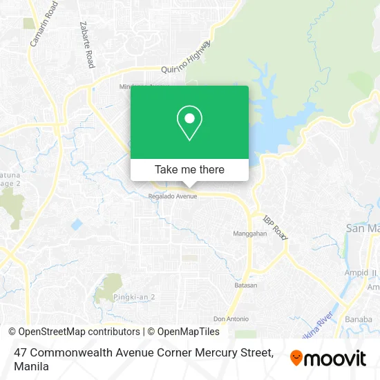 47 Commonwealth Avenue Corner Mercury Street map