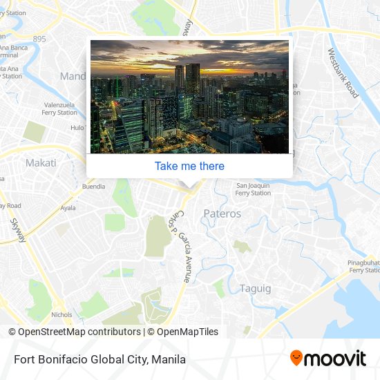 fort bonifacio global city street view map
