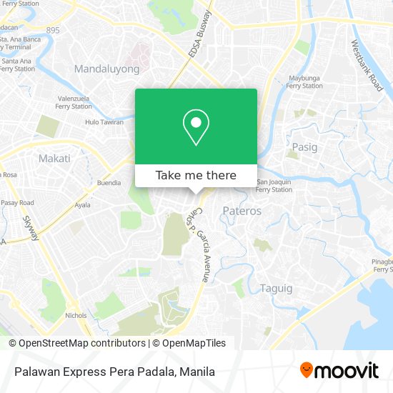 Palawan Express Pera Padala map