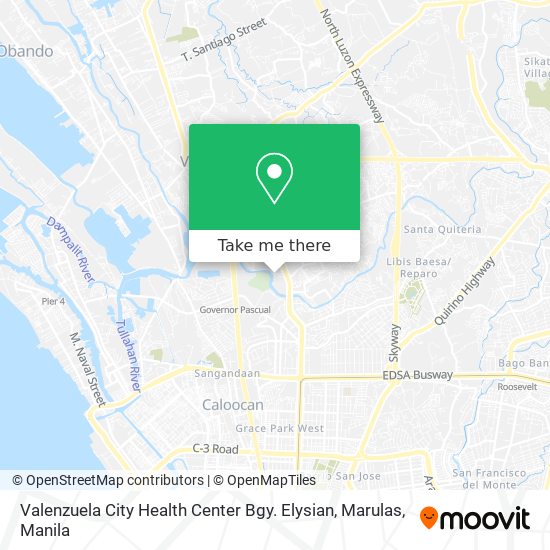 Valenzuela City Health Center Bgy. Elysian, Marulas map