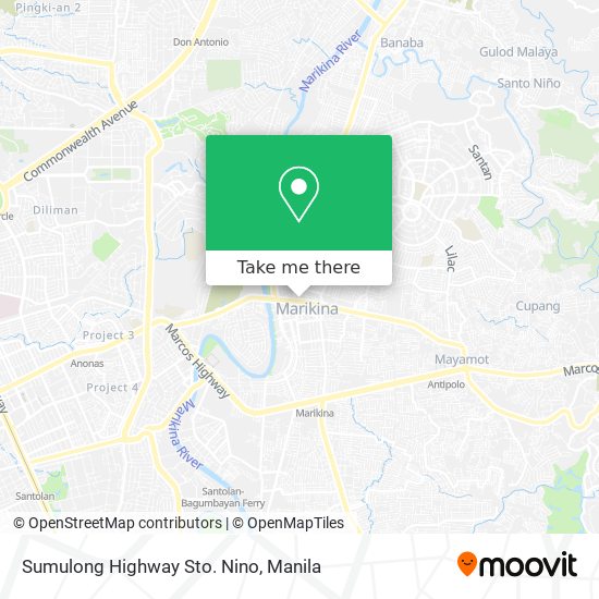 Sumulong Highway Sto. Nino map