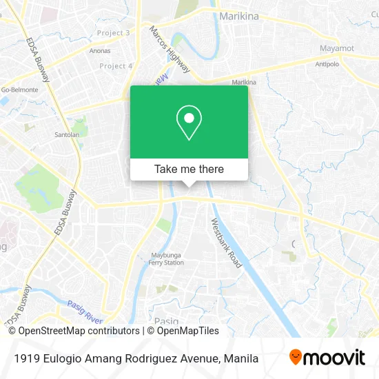 1919 Eulogio Amang Rodriguez Avenue map