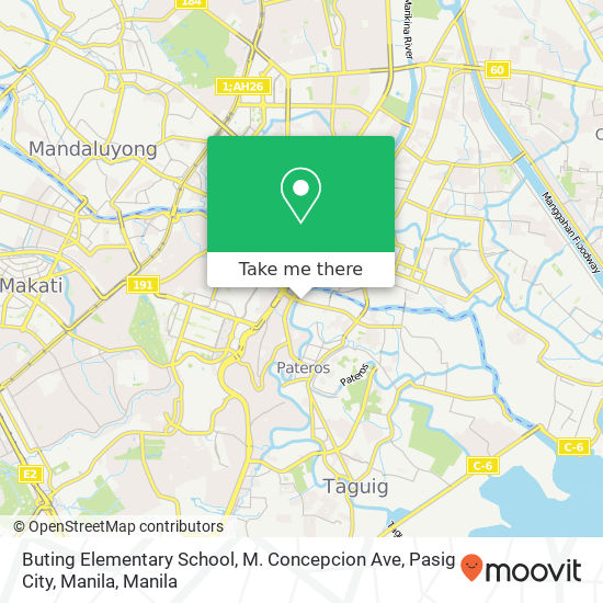 Buting Elementary School, M. Concepcion Ave, Pasig City, Manila map