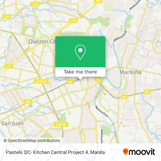 Pastels QC- Kitchen Central Project 4 map