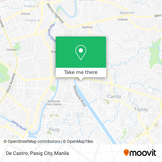 De Castro, Pasig City map