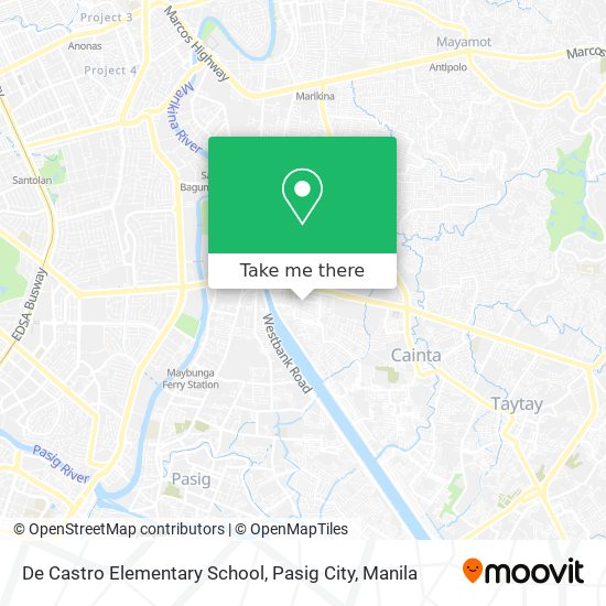 De Castro Elementary School, Pasig City map