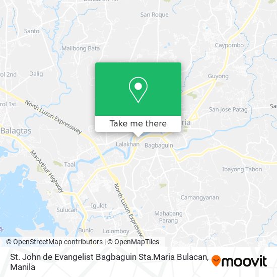 St. John de Evangelist Bagbaguin Sta.Maria Bulacan map