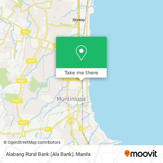 Alabang Rural Bank (Ala Bank) map