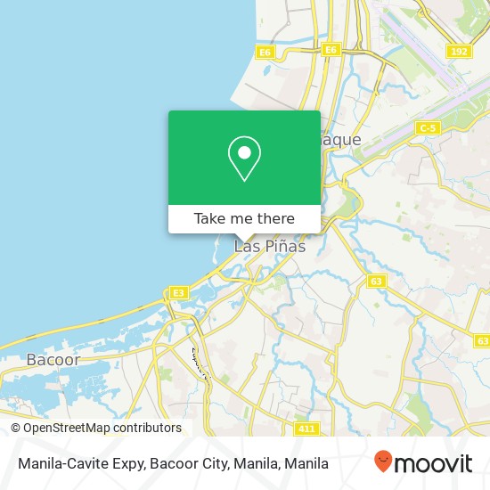 Manila-Cavite Expy, Bacoor City, Manila map